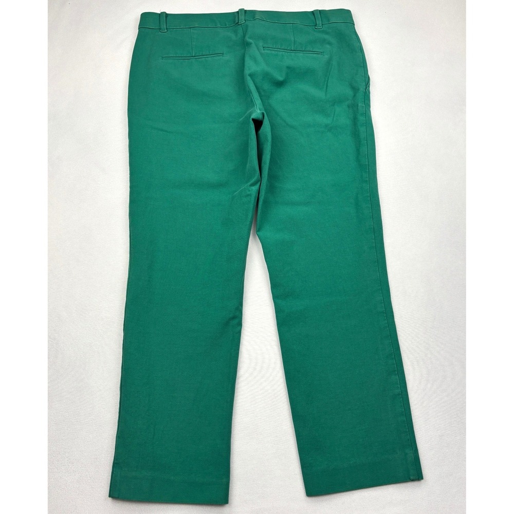 Ann Taylor Womens Size 8 Kelly Green Stretch Cotton Ankle Trousers Pants Preppy - Picture 2 of 10